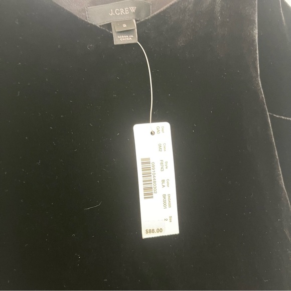 J. Crew Velvet Black Top - Picture 7 of 8